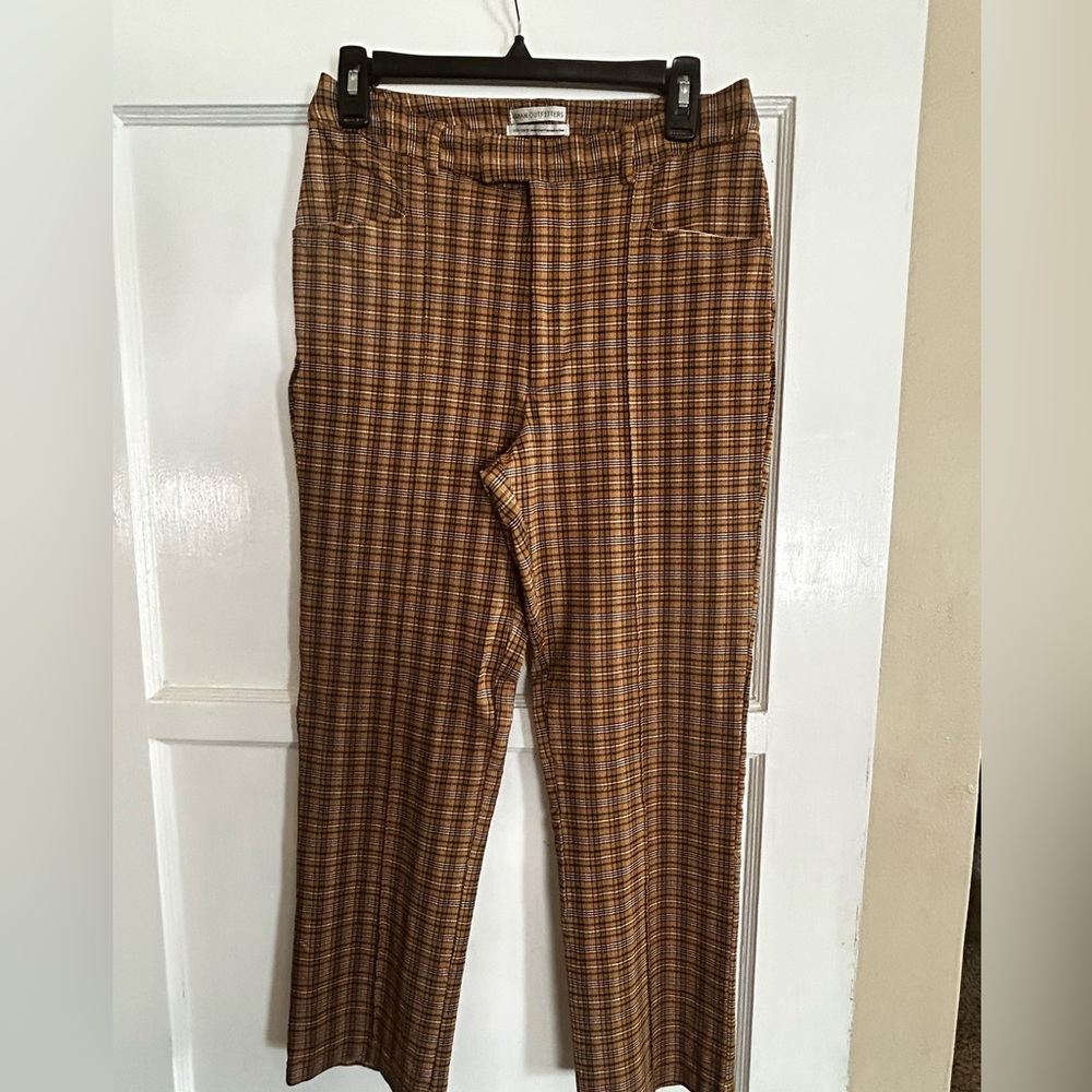 Urban Outfitters Tan Plaid Chinos